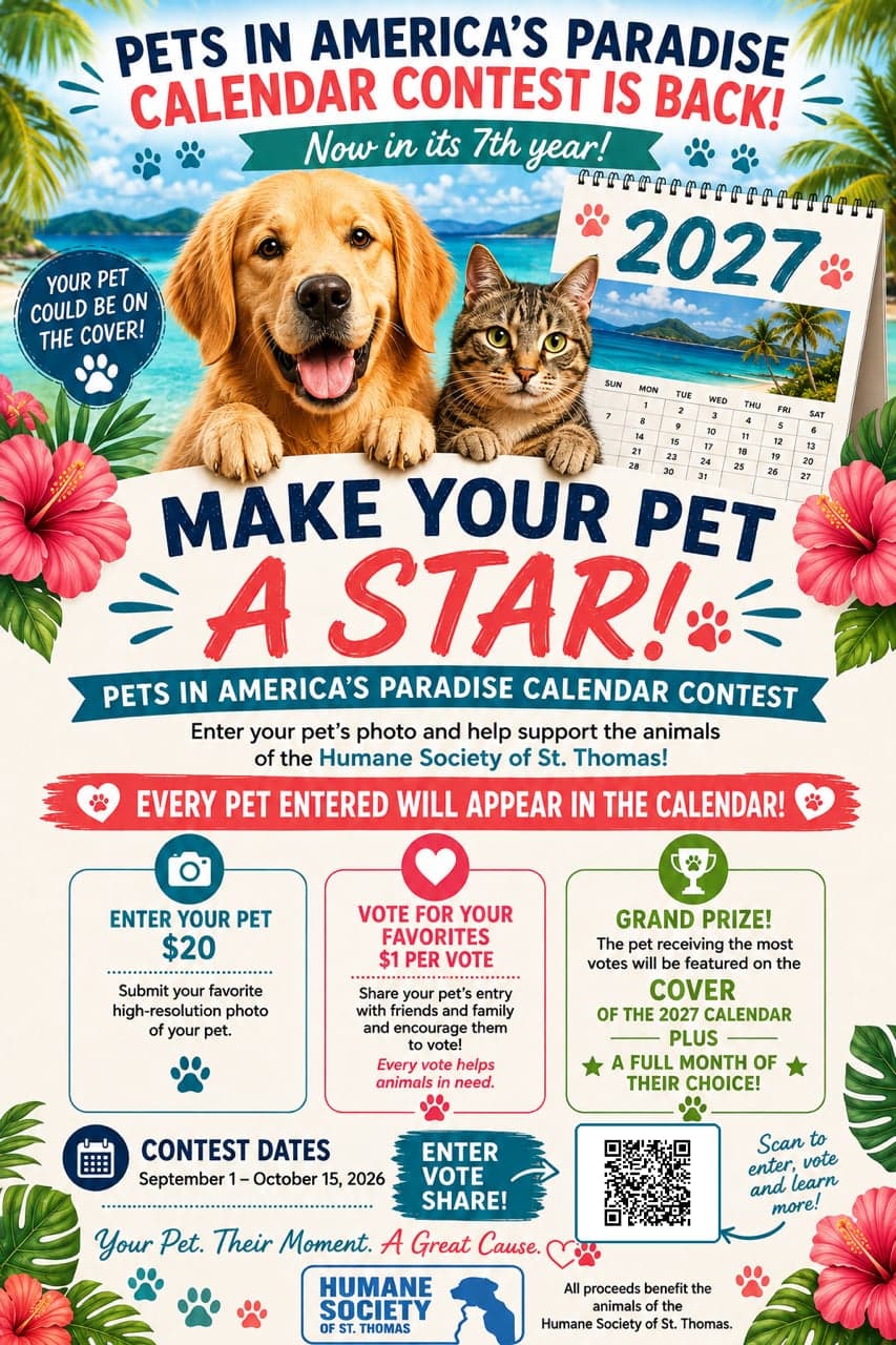 Pets in America's Paradise Calendar Contest